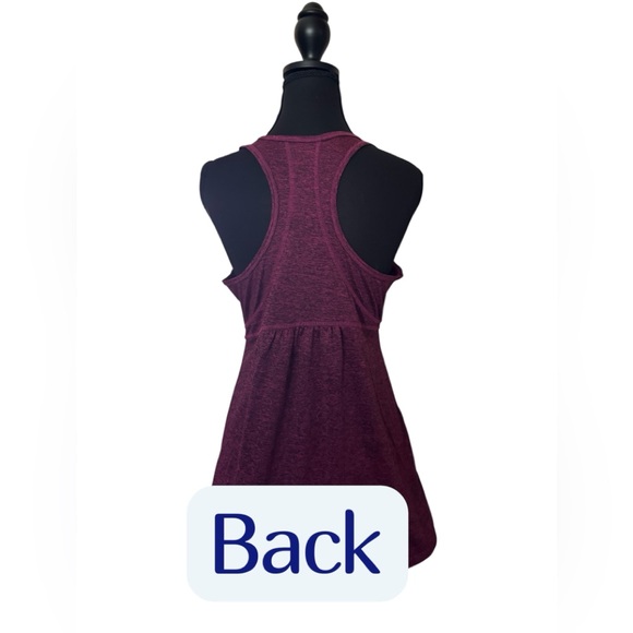 Be Inspired Maroon Athletic Tank Top with drawstring bottom never worn. NWOT - Picture 2 of 3